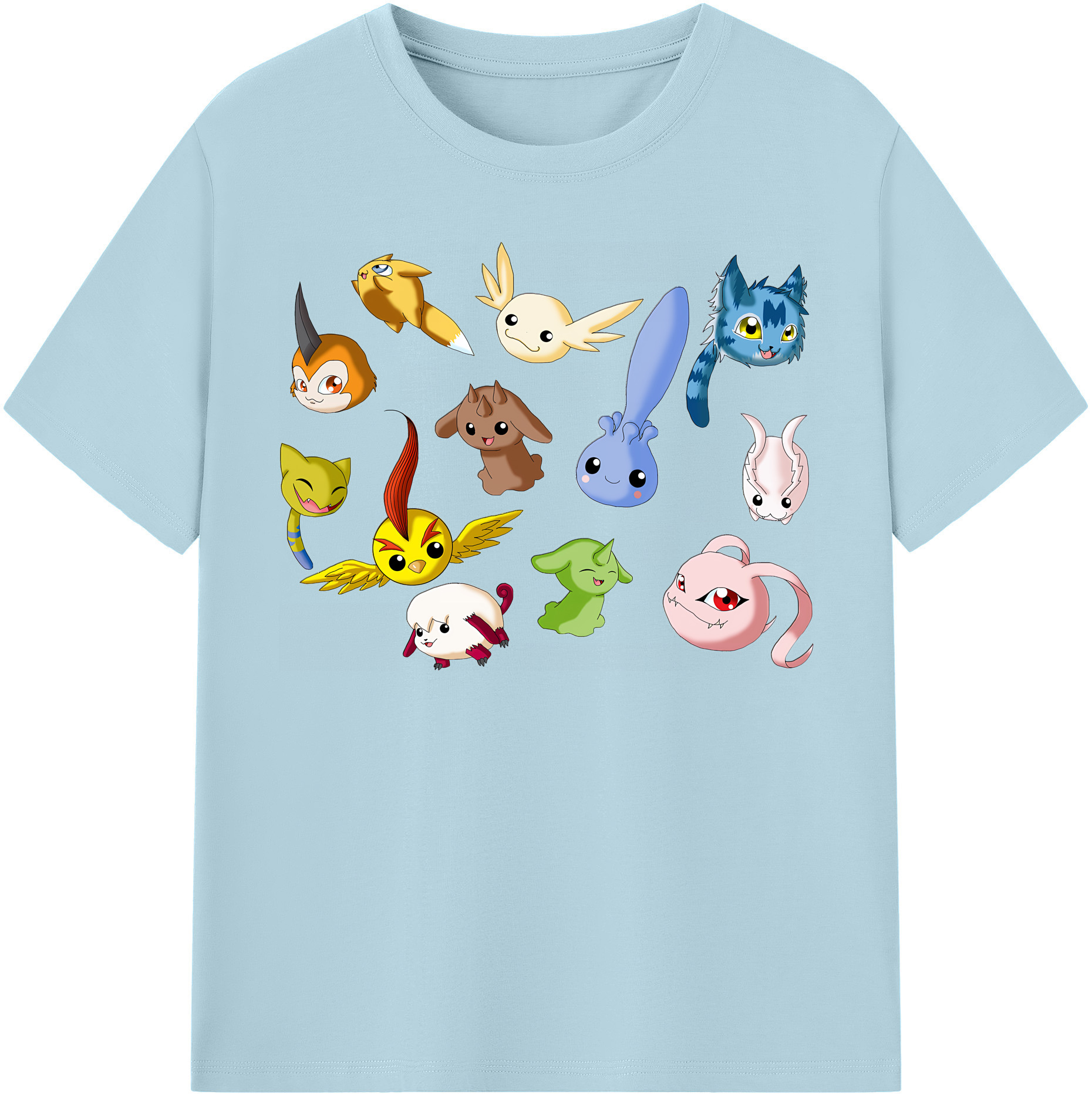 （画像用） Digimon デジタルモンスター/デジモン 綿100％半袖Tシャツ（フロントプリント）